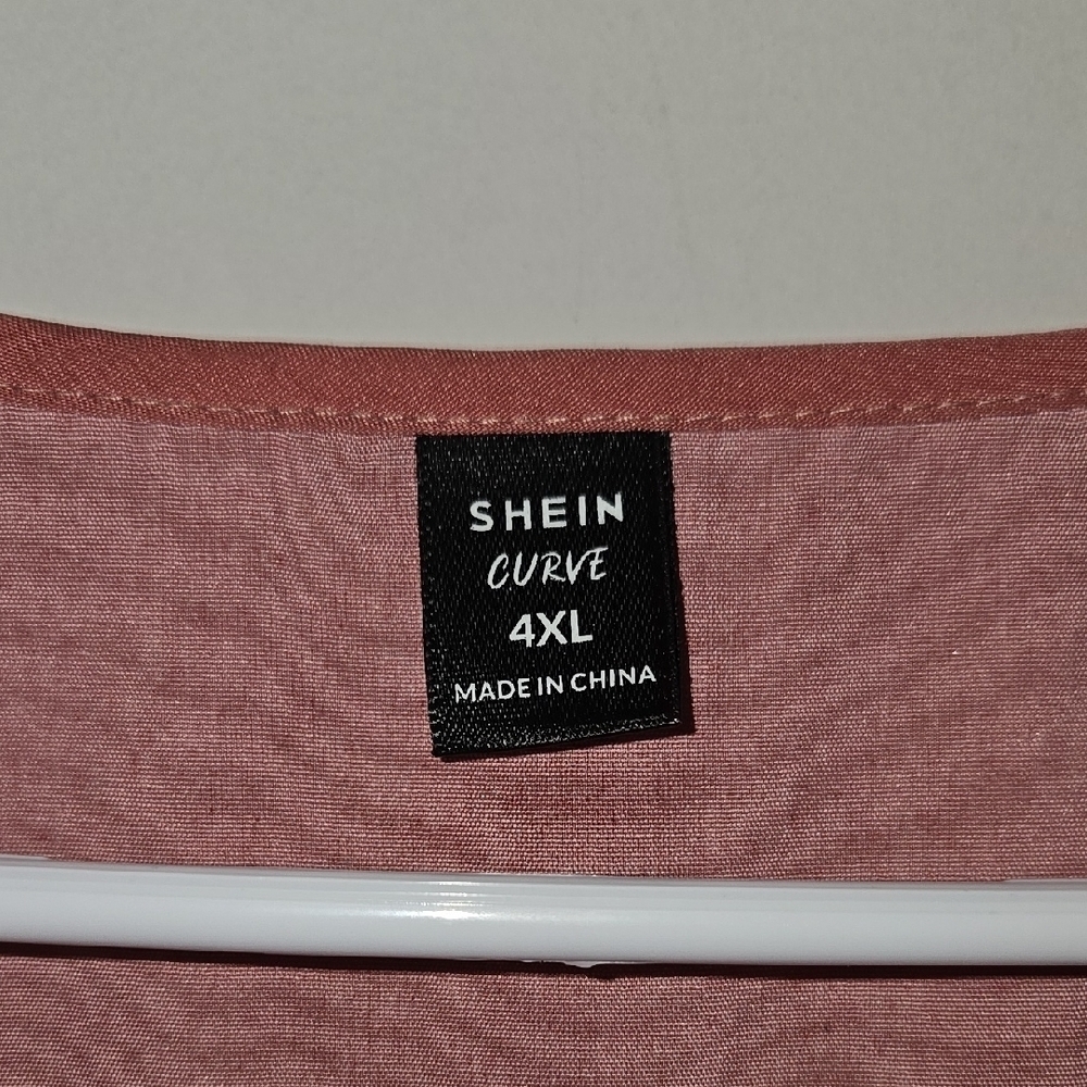 SHEIN Pink and White Wrap Tie Front Maxi Dress - Picture 2 of 8